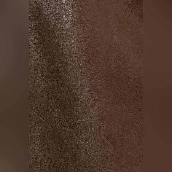 NWT Petal & Pup Haelee Faux Leather Skirt in Brown, Size 6 - Picture 6 of 11